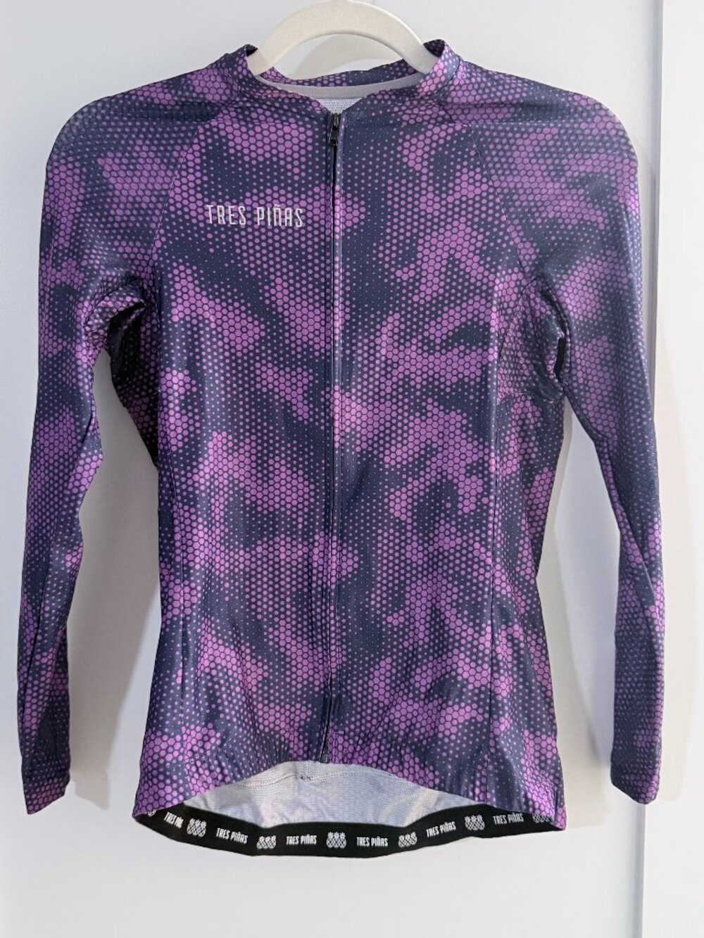 Tres Piñas Purple Long Sleeve Cycling Jersey Women's Size L